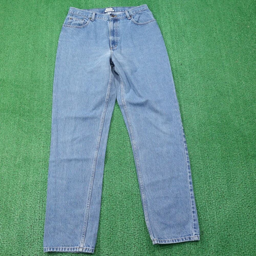 Vintage LL Bean Jeans Womens 14 Tall Blue Original Fit‎ Relaxed Denim 32x32